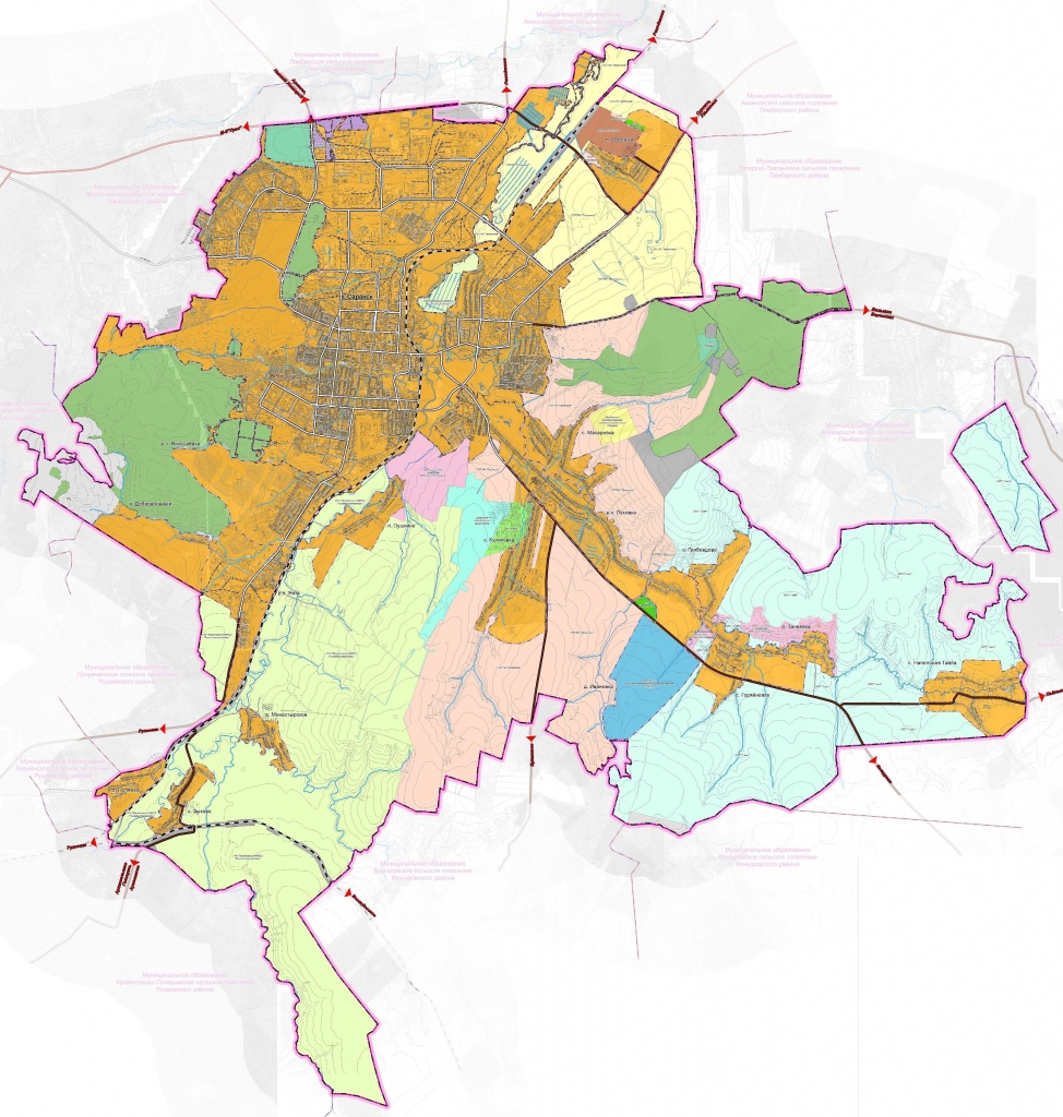 Карта застройки саранска