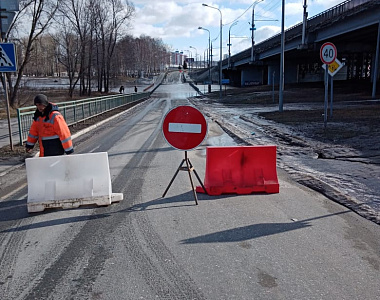 В Саранске с 13 марта до 30 апреля ограничено движение по низководному мосту через реку Инсар